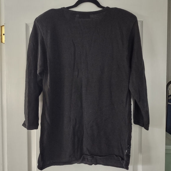 Vintage 80s Black Sparkly Sweater - Picture 6 of 10